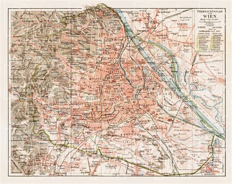 Old Map Of Vienna Wien And Farther Vicinity In 1903 Buy Vintage Map