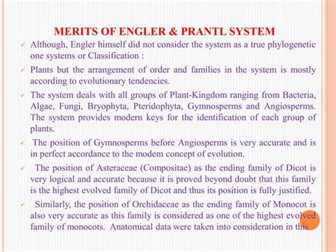 Engler And Prantl System Of Classification In Plant Taxonomy PPT