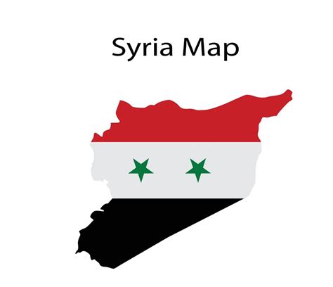 Syria Map with Flag Vector Illustration 15938618 Vector Art at Vecteezy