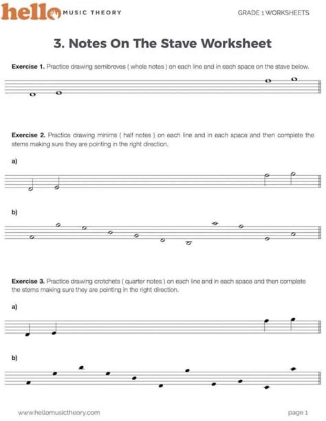 Beginner Music Theory Worksheets