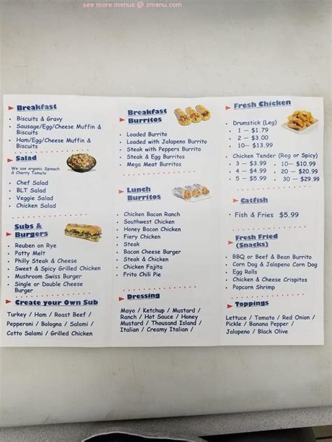 Online Menu Of Downtown Corner Mart Restaurant Joplin Missouri 64801 Zmenu