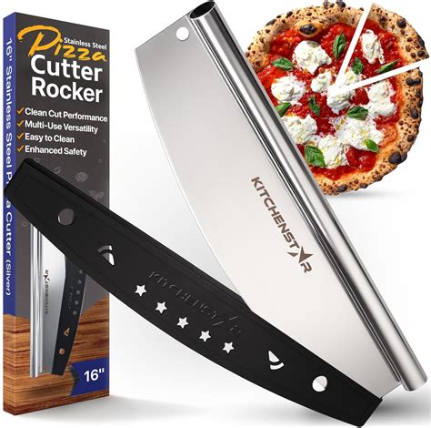 16 Pizza Cutter By KitchenStar Sharp Stainless Steel Slicer Knife