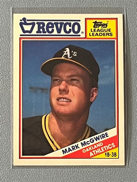 Topps Revco Vintage Mark Mcgwire League Leaders Oakland