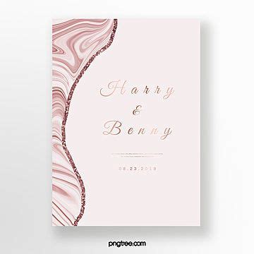 An Elegant Wedding Card With Pink Marble And Gold Foil On The Front It