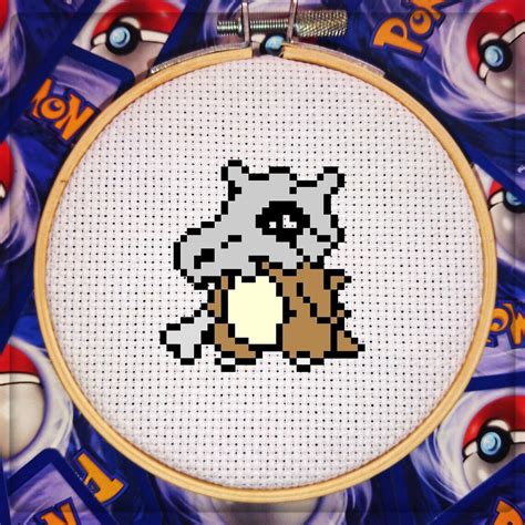 Pokémon 104 Cubone 8 bit Pixel Cross Stitch Pattern PDF Etsy