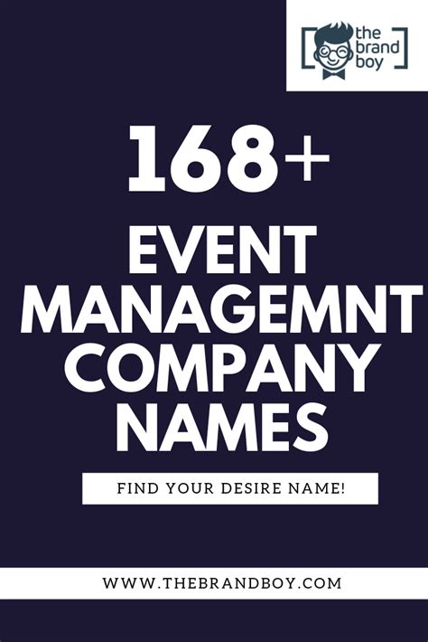 Catchy Event Management Company Names