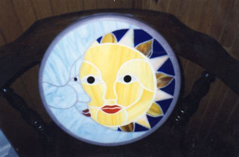 Sun And Moon Stepping Stone Stained Glass Art Glass Art Decorative