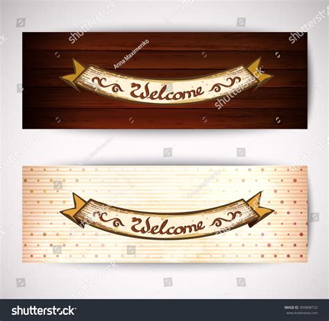 Text Welcome Simple Handwritten Template On Stock Vector (Royalty Free ...