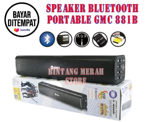 Promo Speaker Bluetooth Mini Gmc A Speaker New B W Portabel