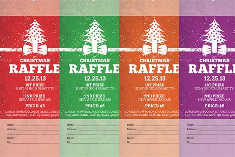 Christmas Raffle Ticket Template | Creative Card Templates ~ Creative ...