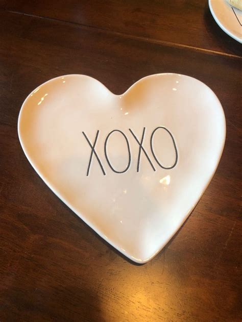 Rae Dunn Love Heart Xoxo Plate On Mercari Dunn Love Heart Rae Dunn