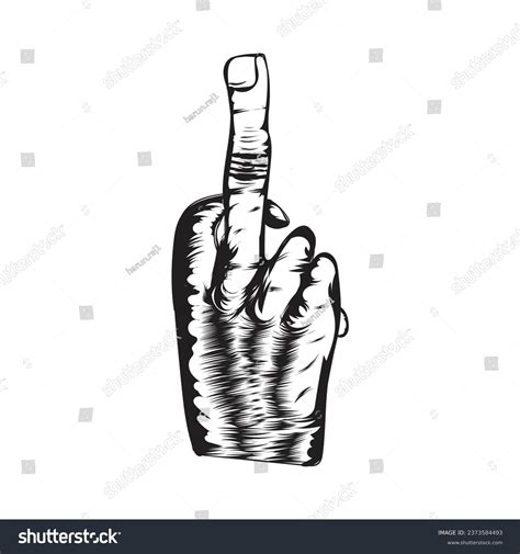 Hand Realistic Fuck You Symbol Vector Stock Vector Royalty Free Shutterstock