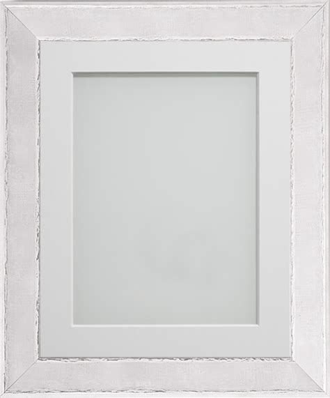 Beaumont Frosted White 14x11 Double Aperture Frame With White Mount Cut For Image Size 8x6 X2