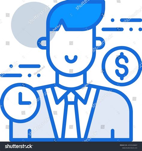 Employee Value Business People Icon Blue Stock Vector (Royalty Free