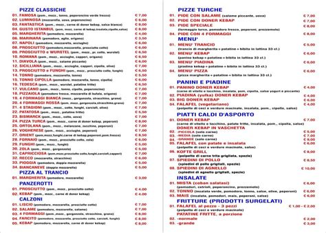 Menu Da Turkish Kebap Gusto Istanbul Ristorante Savona