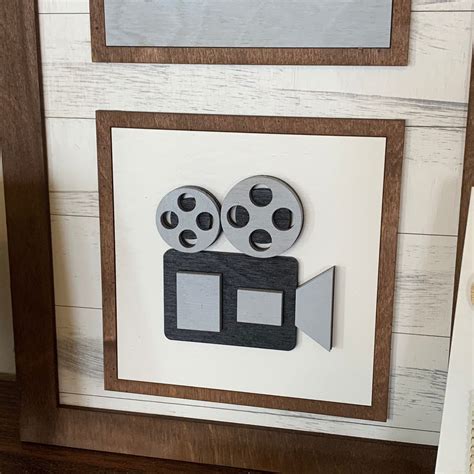 Retro Movie Theater Interchangeable Signs - Laser Cut Wood Painted ...