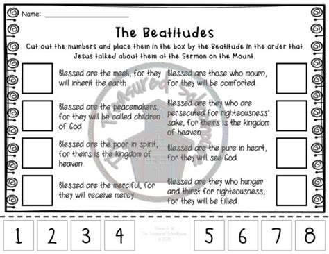 The Beatitudes Cut & Paste Worksheet Pack - Catholic | Made By Teachers