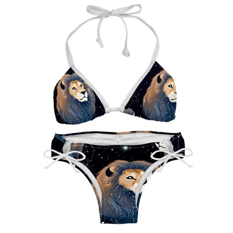 Leo Constellation Women S Swimwear Bikini Set With Detachable Sponge