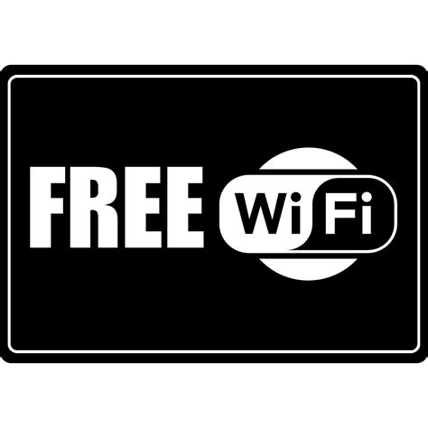 Free Wifi Laminated Signage A Size Clean Design Good Quality