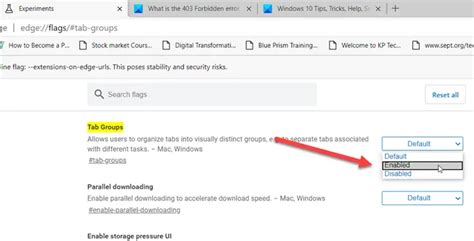 How To Enable And Use Tab Groups In Microsoft Edge