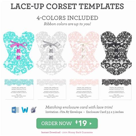 Corset Invitation Template Free Awesome Diy Lace Up Corset Invitation