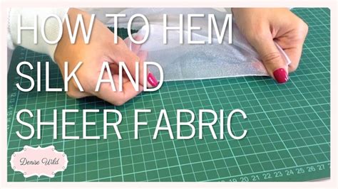 SEWING HOW TO Hem Sheer And Silk Fabric Using A Zigzag Stitch YouTube