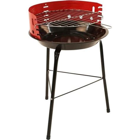 Barbecue Au Charbon De Bois Rond Classique Noir 37 X 57 Cm 360819 J2439