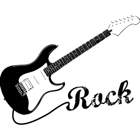 Sticker Autocollant Guitare Rock