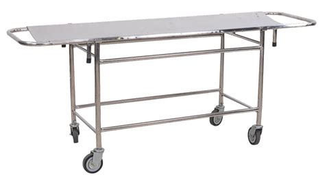 Silver Stainless Steel Stretcher On Trolley S S Solokrafts For