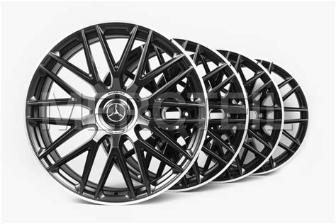 S63 AMG Forged Rims Set Black Matte R21 Cross Spoke WV223 Genuine