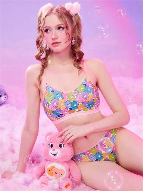 Lo Nuevo En Romwe X Care Bears Set De Lencer A Con Estampado De