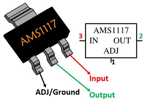 IC ổn áp tuyến tính AMS1117 1 2V 1 8V 3 3V 2 5V 5 0V ADJ SOT 223 Điện