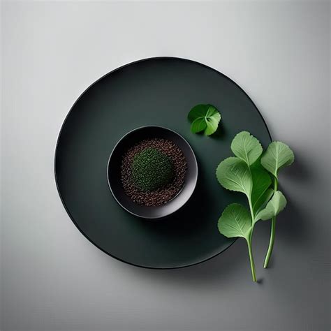 Premium AI Image | Minimalist plate of vegan food