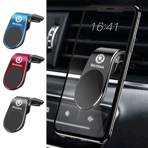 Metal Magnetic Car Mobile Phone Holder For Skoda Octavia Fabia Superb