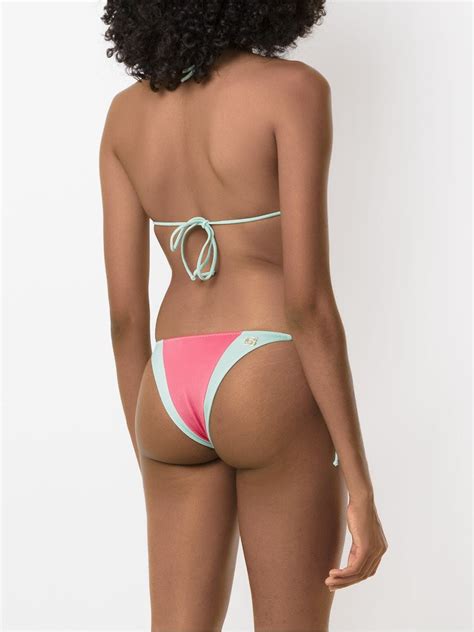 Brigitte Two Tone Bikini Set Multicolour FARFETCH