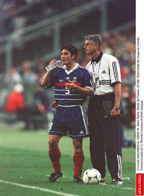 Photo Bixente Lizarazu Et Aim Jacquet Lors De La Coupe Du Monde