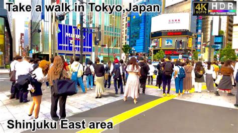 4K 60fps HDR Take A Walk In Tokyo Japan Shinjuku South AreaShinjuku