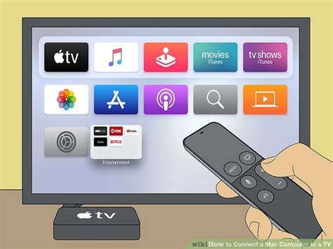 ways  connect  mac computer   tv wikihow