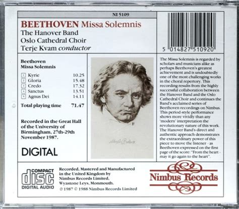 Missa Solemnis By Ludwig Van Beethoven Hanover Band Oslo Domkor