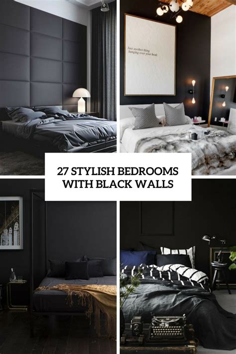 27 Stylish Bedrooms With Black Walls - DigsDigs