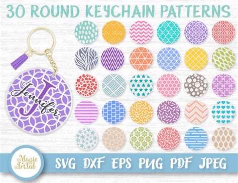 Keychain Svg Round Pattern Svg Keychain Pattern Svg Circle Etsy