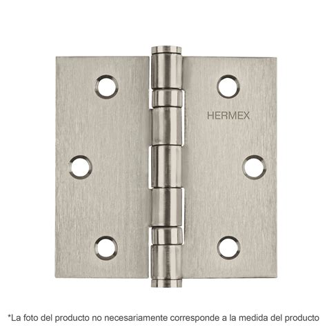 Bisagra Cuadrada Acero Inox Cabeza Plana Hermex