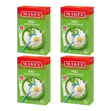 Рис Makfa Длиннозерный в пакетиках - 4 уп - купить с доставкой по ...