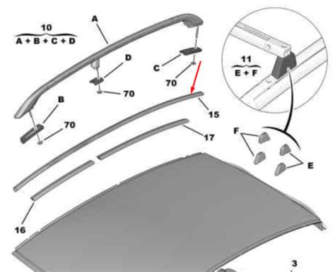 New Citroen C Fc Left Side Roof Strip Trim J Genuine Ebay