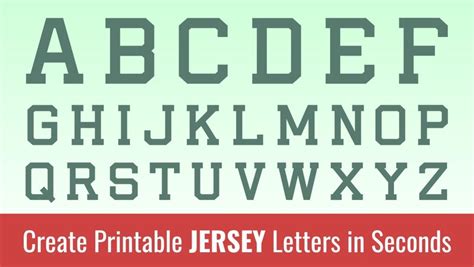 Printable Jersey Letters Free Alphabet Font And Letter Templates