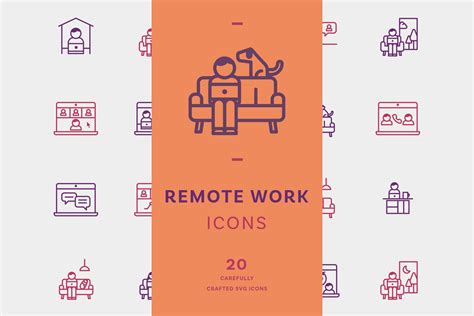 Remote Work Icons On Behance