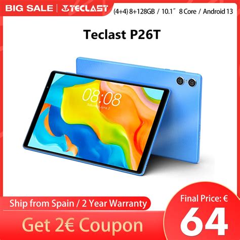 New Teclast P26T Tablet Android 13 Allwinner A523 8 Cores 4GB RAM 4GB