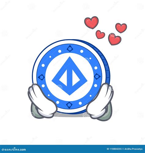 Em Desenhos Animados Loopring Da Mascote Da Moeda Do Amor Imagem