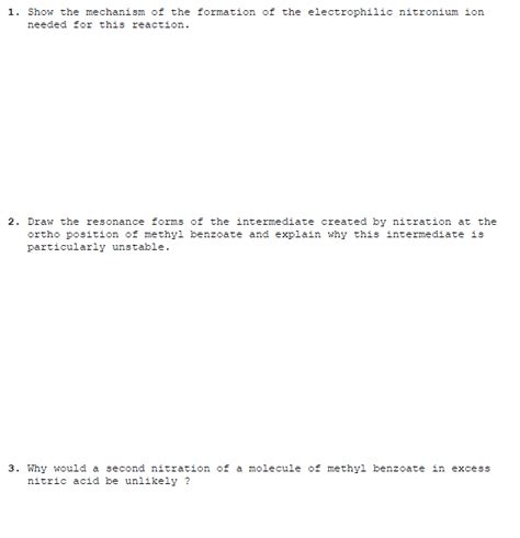 Solved Laboratory Experiment Nitration Of Methyl Chegg