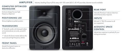 M Audio Bx5d3 5″ Powered Studio Monitor 100w Each Box Pack Feeling Jazz